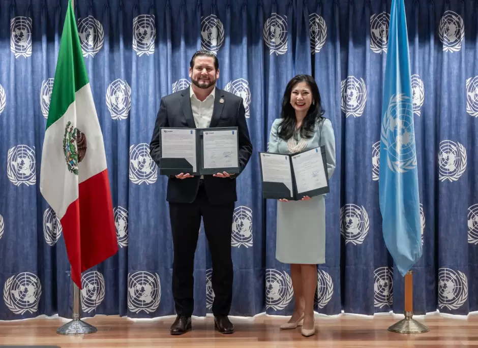 Firma Ismael Burgue�o acuerdo de colaboraci�n con el Programa de las Naciones Unidas para el Desarrollo
