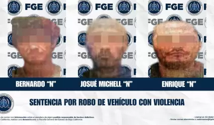 Responsables de robo de veh�culo con violencia