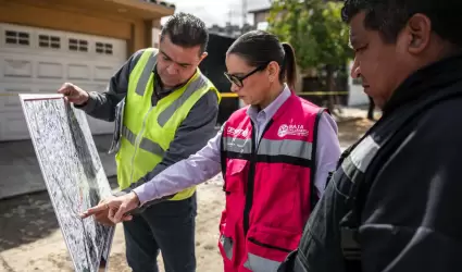 Supervisa directora de CESPT, M�nica Vega Aguirre, rehabilitaci�n de drenaje en 