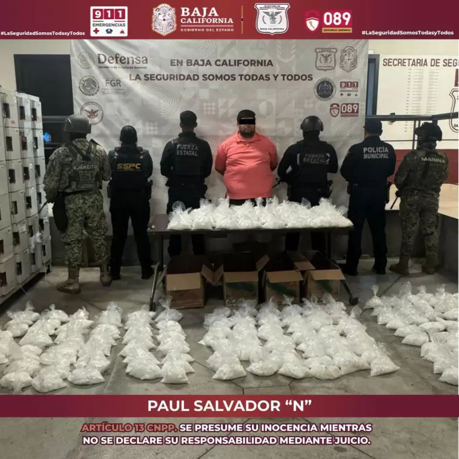 Decomiso de 113 kilos de metanfetamina en Tijuana