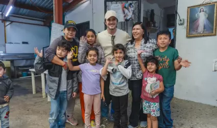 Visita actor Diego Boneta Fundaci�n Tijuana Sin Hambre en Tijuana