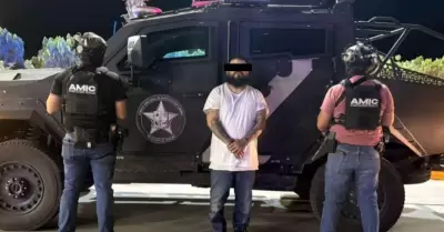 Marco Antonio "N", alias "Sapo", detenido en Nogales