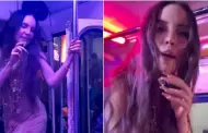 VIDEO Entre risas, Belinda recrea un asalto en microb�s