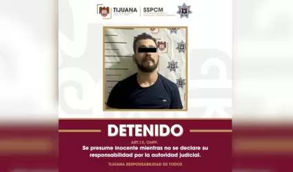 Detiene Polic�a Municipal a objetivo prioritario con orden de aprehensi�n por fe