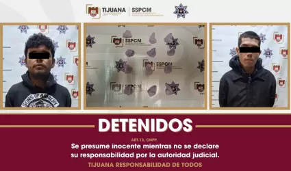 Capturan a dos por robos a cadena OXXO en Tijuana