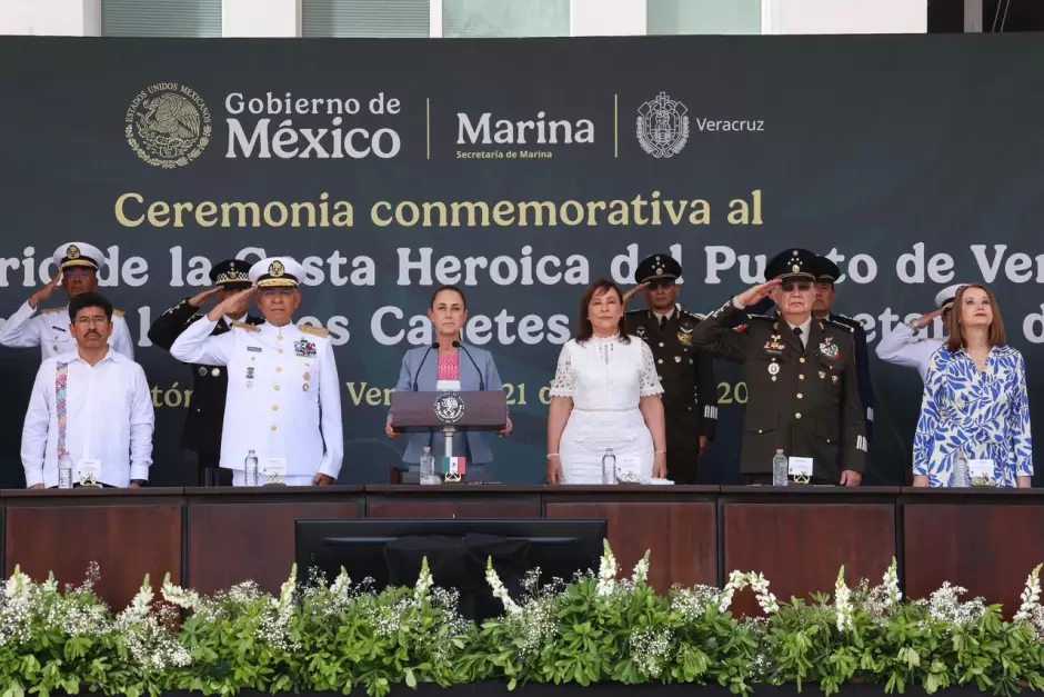 Claudia Sheinbaum en aniversario de Veracruz