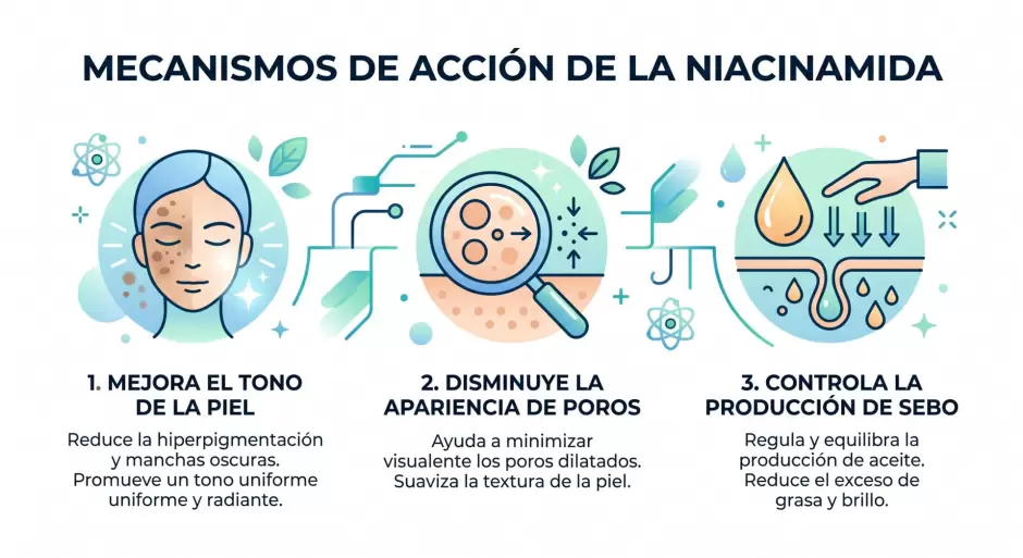 Mecanismo de acci�n de la niacinamida