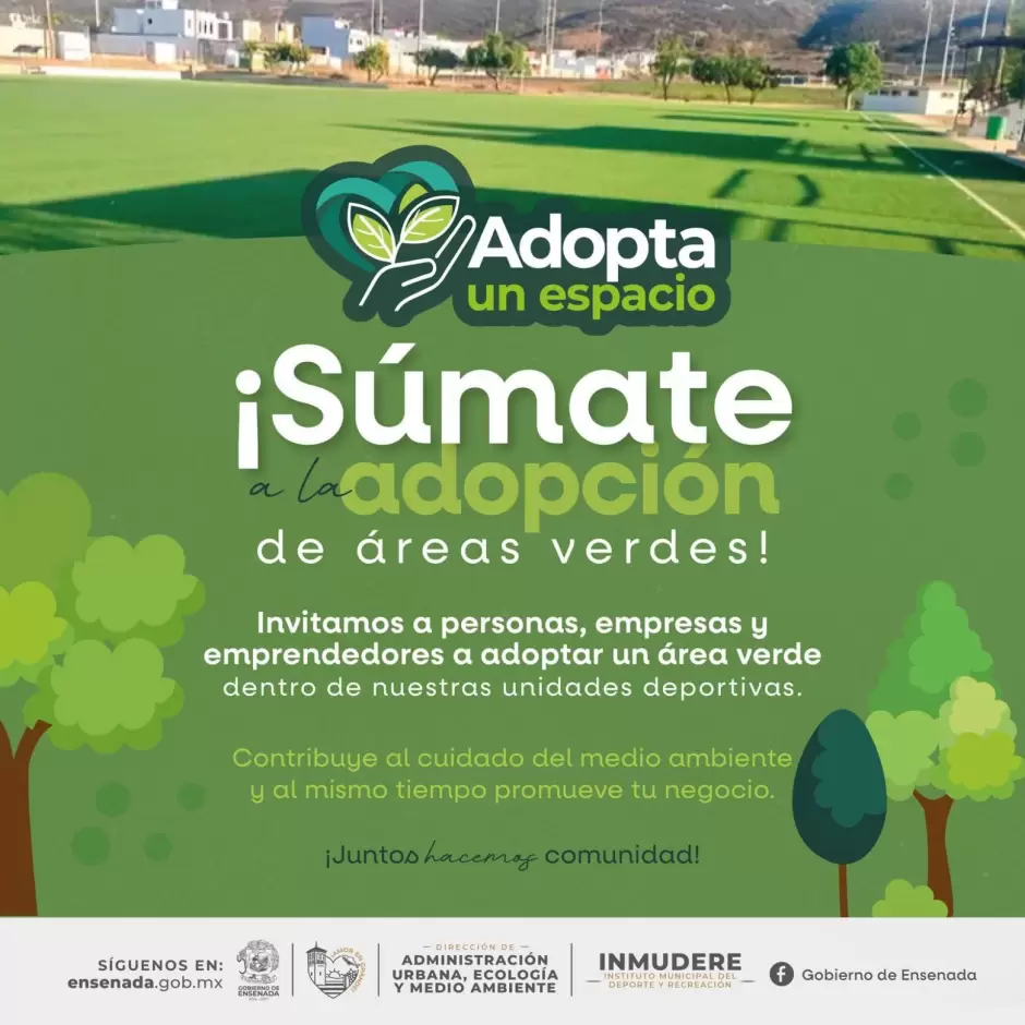 Invitan a adoptar �reas verdes en unidades deportivas