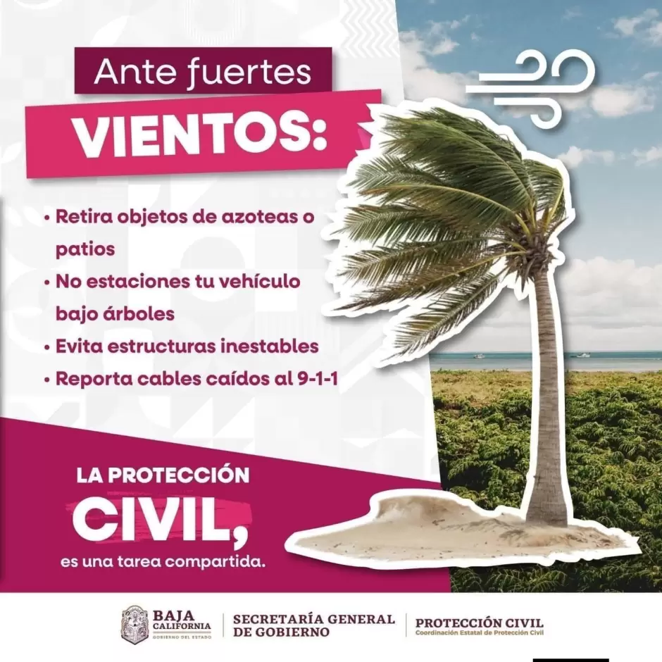 Fuertes rachas de viento este fin de semana