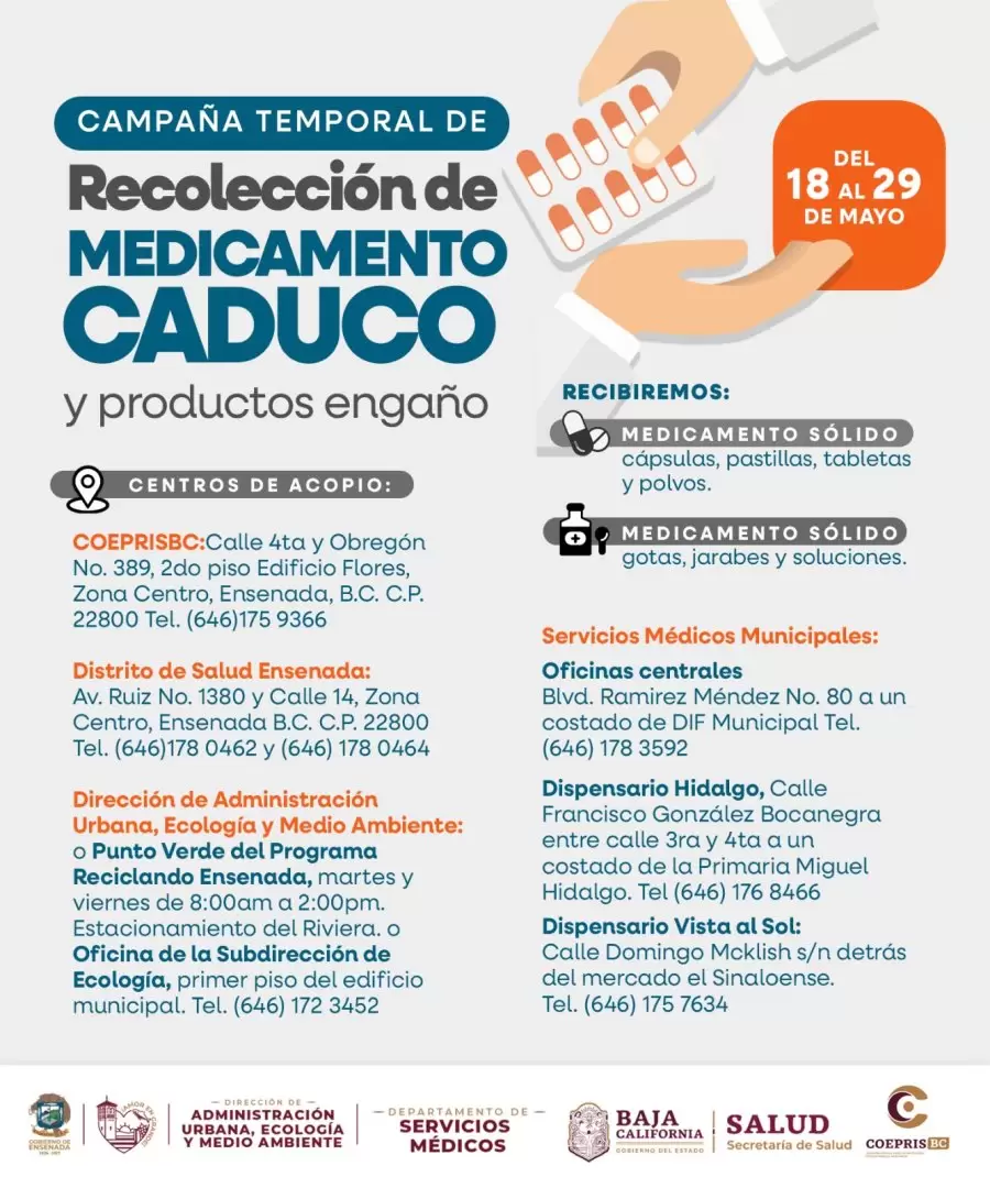 Campa�a temporal para recolectar medicamentos caducos y productos enga�o