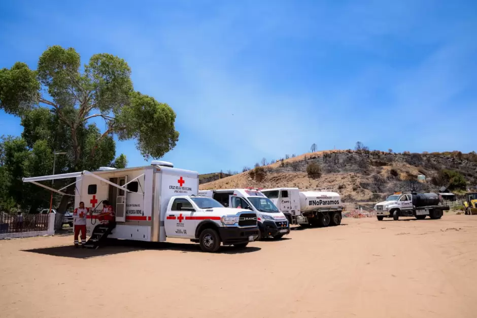Refuerza gobernadora Marina del Pilar combate a incendios forestales con m�s brigadas y helic�ptero especializado