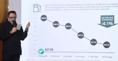 El precio promedio nacional del litro de di�sel disminuy� 4.1%, seg�n Profeco