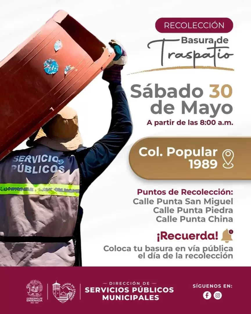Jornada de recolecci�n de basura de traspatio en la Popular 1989