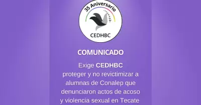 Exige CEDHBC proteger y evitar la revictimizaci�n de alumnas de Conalep en Tecat