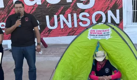 Manifestaci�n y plant�n del Staus