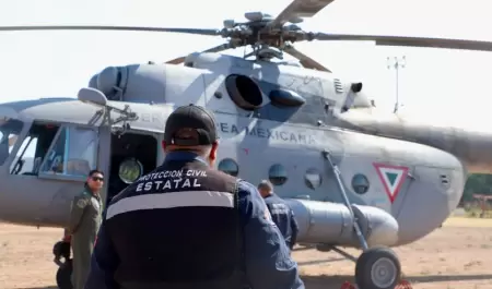Arriba apoyo a�reo para combatir incendio en Arivechi