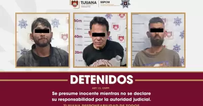 Detienen a tres pr�fugos buscados por autoridades judiciales en Tijuana