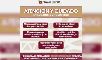 Invitan a reforzar la supervisi�n de ni�as y ni�os en lugares concurridos