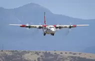 Refuerzan capacidad a�rea contra incendios en San Diego con avi�n cisterna C-130 H�rcules