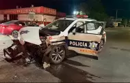 Polic�a resulta con lesiones graves tras protagonizar choque en la colonia Balderrama