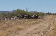 Vuelca pipa cargada con di�sel en la carretera Hermosillo-Guaymas