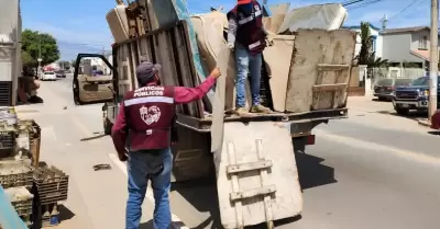 Operativo especial de recolecci�n de basura de traspatio en Montemar