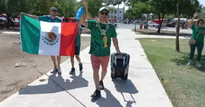 Celebran triunfo de M�xico en Hermosillo.