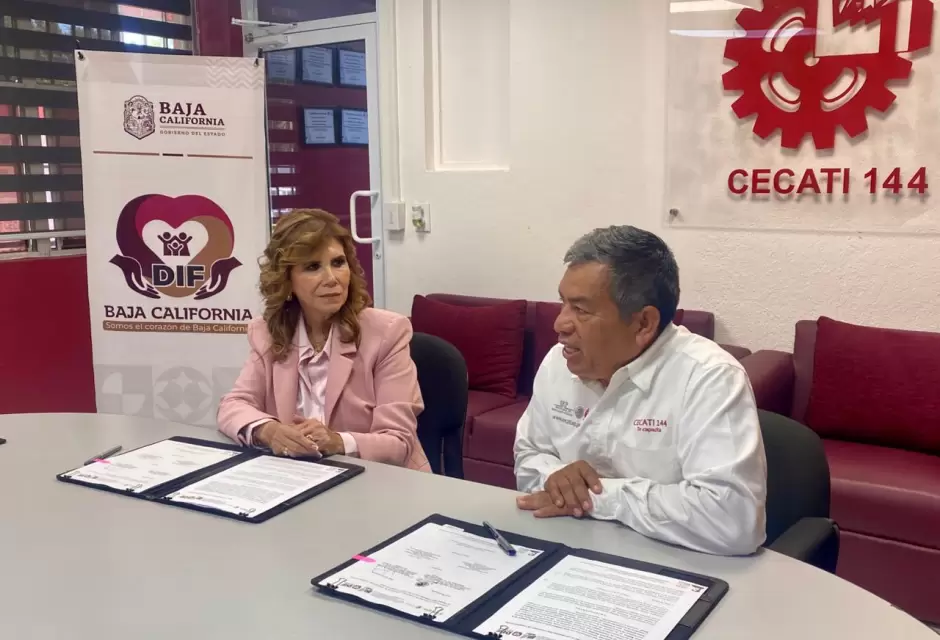 Firma de convenio con CECATI 144 para capacitar a j�venes del Albergue Temporal de Tijuana