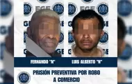 Mantienen prisi�n preventiva a dos acusados de robo a comercio