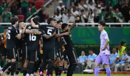 Partido entre las selecciones de M�xico y Corea del Sur en el estadio Guadalajar