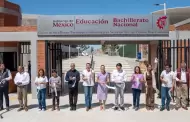 Acompa�a Ismael Burgue�o a presidenta Claudia Sheinbaum a la inauguraci�n del CBTIS 290 y entrega de becas Rita Cetina