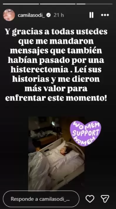 Camila Sodi confirma que fue sometida a una histerectom�a