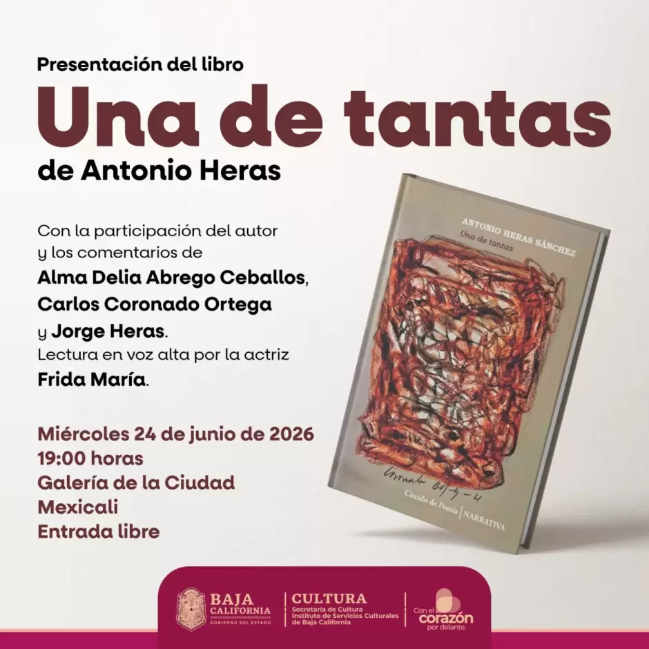 Presentar� Antonio Heras su novela "Una de tantas" en la Galer�a de la Ciudad
