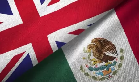 Bandera de Reino Unido y M�xico