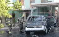 Falla el�ctrica provoca incendio y p�rdida total de una camioneta en Hermosillo