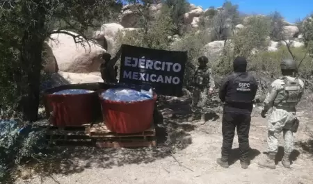 Desmantela Ej�rcito Mexicano mega laboratorio de drogas sint�ticas en Ensenada