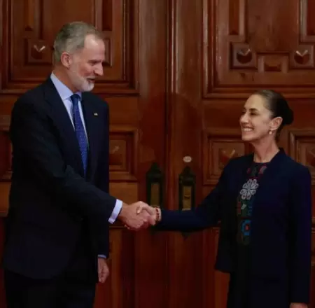 La presidenta de M�xico, Claudia Sheinbaum, y el rey Felipe VI de Espa�a