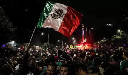 Festejos por triunfo de la Selecci�n Mexicana