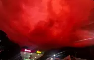 El cielo de Caracas se ti�e de rojo y las im�genes se vuelven virales