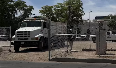 Obras en el bulevar Hidalgo