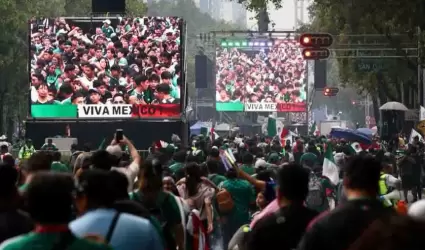 Ambiente sobre el Paseo de la Reforma, en la CDMX, previo al encuentro entre M�x