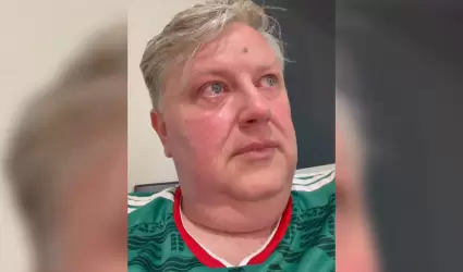 Ingl�s que apoy� a M�xico rompe en llanto tras la derrota ante Inglaterra