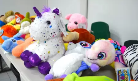 Peluches donados durante la Feria del Condado de San Diego