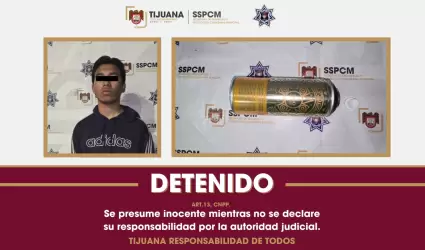 Detienen a joven por presuntos da�os a comercio con grafiti en la Zona Centro de