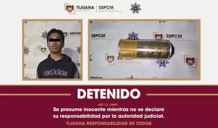 Detienen a joven por presuntos da�os a comercio con grafiti en la Zona Centro de