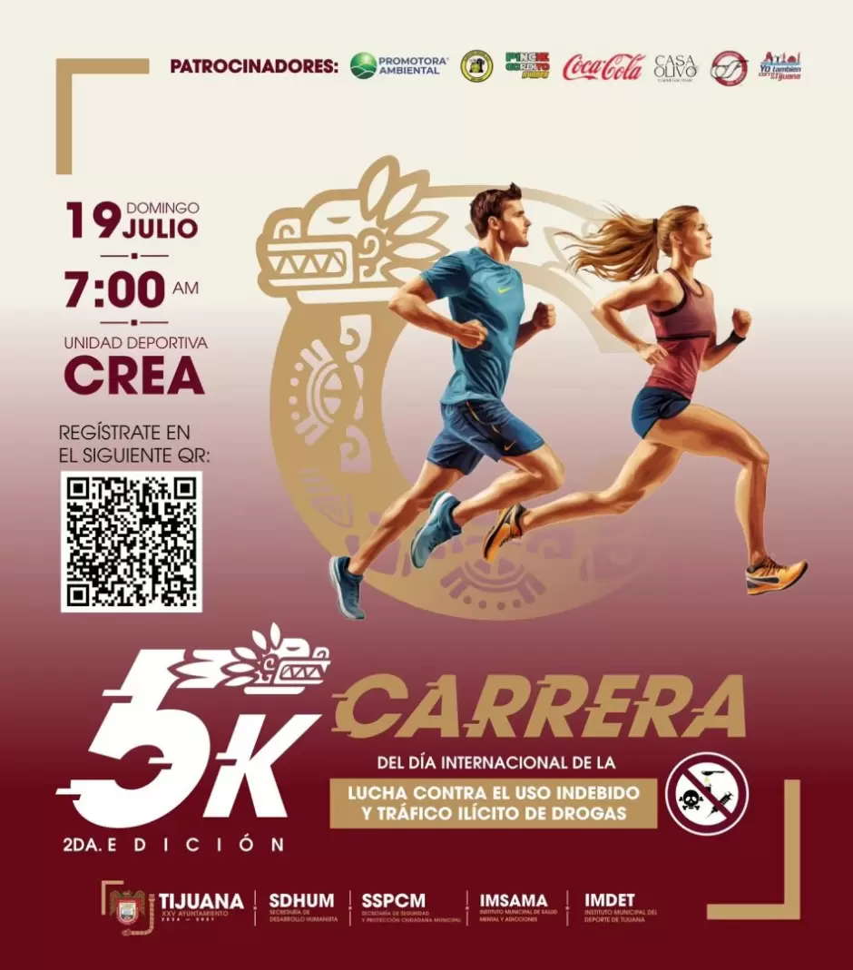 Realizar�n carrera atl�tica 5K en Tijuana para promover la prevenci�n de adicciones