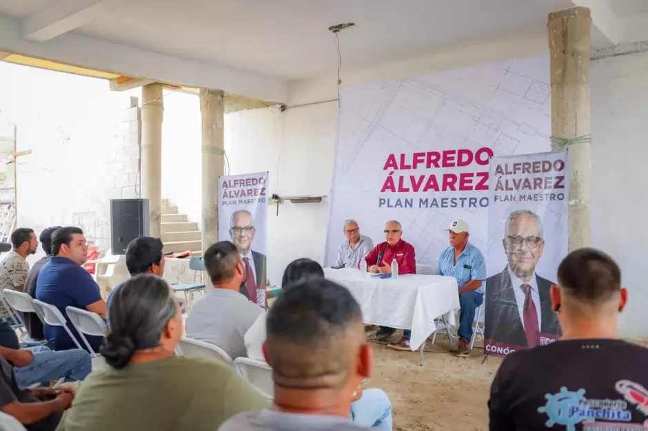 Dialoga Alfredo �lvarez con sector pesquero de San Felipe