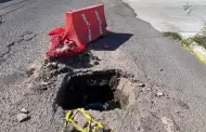 Vecinos de la San Benito exigen reparar socavones antes de otra lluvia