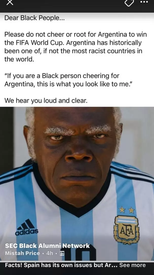 Samuel L. Jackson acusa a Argentina de ser un pa�s racista