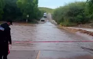 Cierran Vado de Tahuichopa por creciente tras lluvias en Arizpe